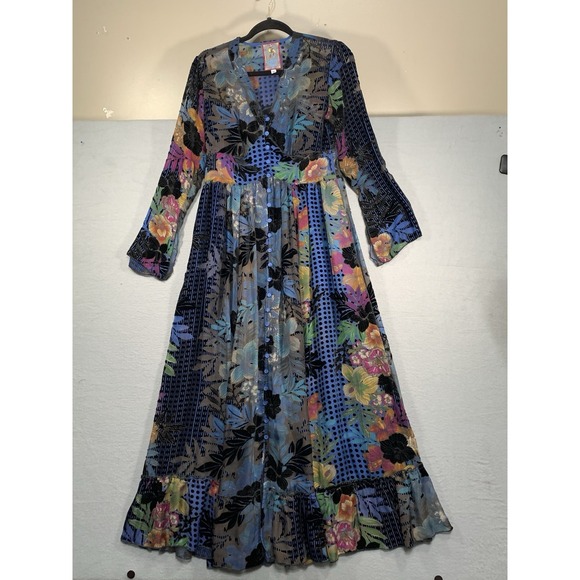 Johnny Was Dresses & Skirts - Johnny Was Lanai Burnout Beesley Dress - C33922A8 - XXS Boho Sheer Velvet